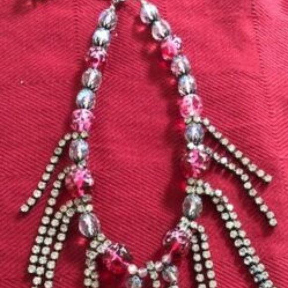 Vintage Venetian Glass Multi Stone Glass Necklace